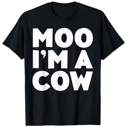 Moo I'm A Cow Shirt Adult Men Women Kids Cow Costume T-Shirt