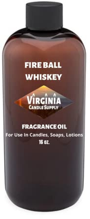 Fireball Whiskey Fragrance Oil (16 oz Bottle) for Candle Making, Soap Making, Tart Making, Room Sprays, Lotions, Car Fresheners, Slime, Bath Bombs, Warmers…