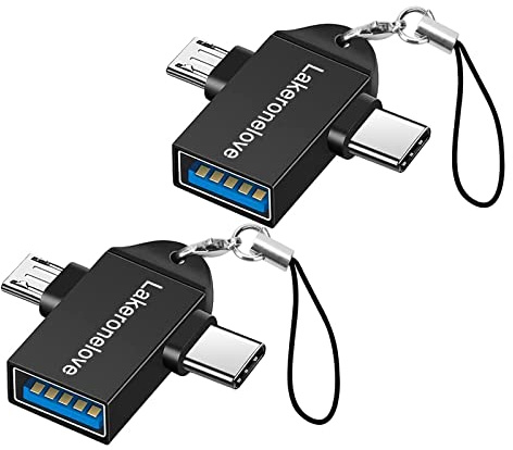 OTG-Adapter 2 in 1 Typ C Micro USB 3.0 OTG-Adapterkonverter, der für die Datensynchronisation verwendet Wird. Der OTG-Konverter eignet Sich für Media-TV-Sticks, Android-Telefone oder -Tablets