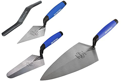 Faithfull FAIPTFSET4 Prestige Professional Brick Trowel Set - 4 Piece