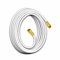 Sterndiscount 30m SAT TV Koaxial Kabel 135dB Ultra HD 4K Satellitenkabel 5-Fach Schirmung DVB-S2 DAB vergoldete F-Anschlussstecker für Sat-Anlage, Kabelmodem mit F-Stecker 75Ohm Weiß