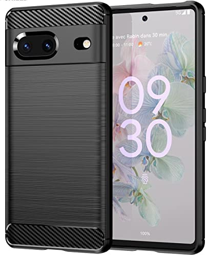 Folmecket for Google Pixel 7 Shock Flexible TPU Cell Phone Case 6.7 Black | Google Pixel 7 Case Shock-Absorption Flexible TPU Rubber Protective Cell Phone Cover for Google Pixel 7 2022 6.3