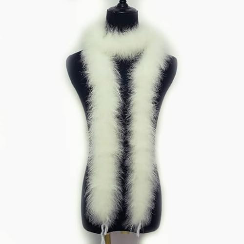 2 mètres/Pc mode 40 grammes doux moelleux teint coloré réel naturel plume de dinde Boa Show/Costumes de carnaval/fête Boa-beige