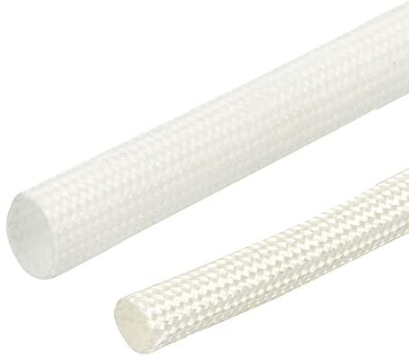 QUARKZMAN Fibra vetro Silicone Isolamento Ritardante Gomma Guaina 16.4ft Lunghezza 0.12 0.2 Diametro per Cablaggio Cavo Proteggi