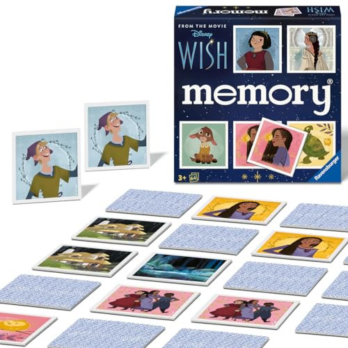 Ravensburger 22595 Memory® Disney Wish - Der Gedächtnisspiel-Klassiker für die ganze Familie ab 3 Jahren bei dem kein Wunsch unerfüllt bleibt