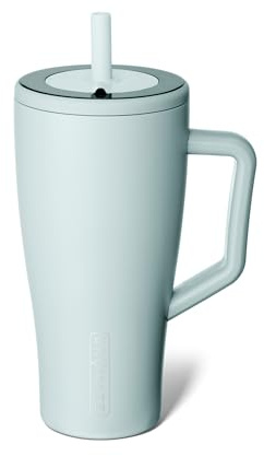 BrüMate Insulated Tumbler 887 ml with Handle and Straw – Stainless Steel, Lid and SoftSip Soft Straw – Cup Holder Compatible Base