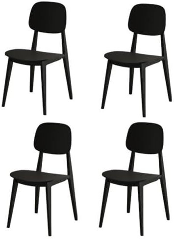 PIPOEI 4er Set Gartenstuhl Kunststoff Stapelbar Stühle Aus PP Hochlehner Tapelbarer Terrassenstuhl Bistrostuhl Nordischen Küchenstühlen Modern Gartenmöbel Stühle 08