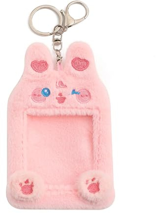 Morain Vielseitiger Fotokarten Schutzhalter Weicher Cartoon Plüsch Schlüsselanhänger Fotokartenhalter Für Sammler Kpop Fans Zubehör Cartoon Fotokartenhalter Taschenanhänger Schulbriefpapier
