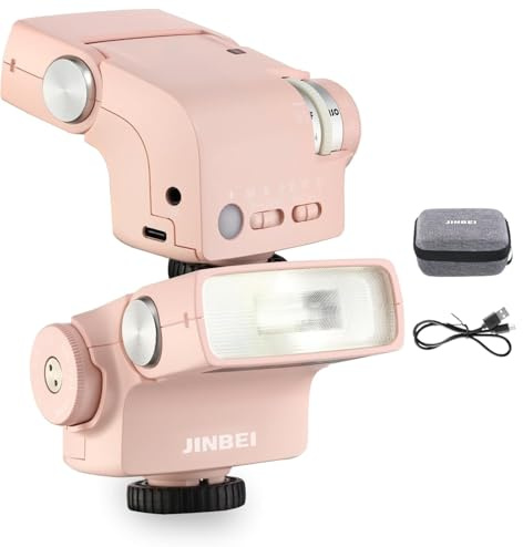 JINBEI Hi-5 Retro-Kamera, GN16 mit S1/S2 Photo-Sensitive Modi, CCT 6000 K ± 200 K, integriert für Sony Canon Nikon Fuji Olympus Hot Shoe