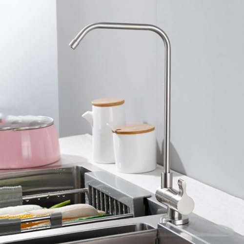 Küchenarmatur für Umkehrosmoseanlage, einzelner Kaltfilter, Wasserhahn, zusammenklappbar, Chrom