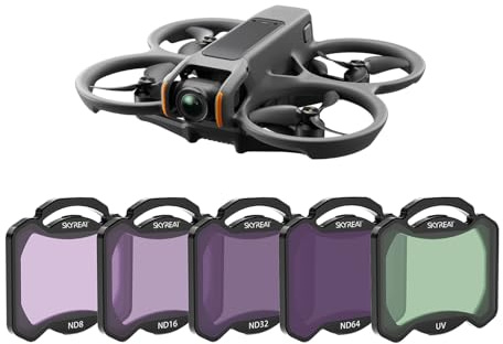 Skyreat Avata 2 ND Filter Set,Neutral Density Camera Lens 5Pack UV, ND8, ND16, ND32, ND64 Filter kompatibel mit DJI Avata 2 Drone Zubehör