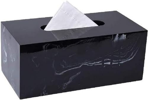 Taschentuchhalter, Taschentuchbox, Serviettenhalter, Marmor-Taschentuchbox – rechteckiger Spender für Pumppapier, Kosmetiktuchhalter, Heimbüro-Dekoration, Aufbewahrungsbox, Desktop-Ornamente