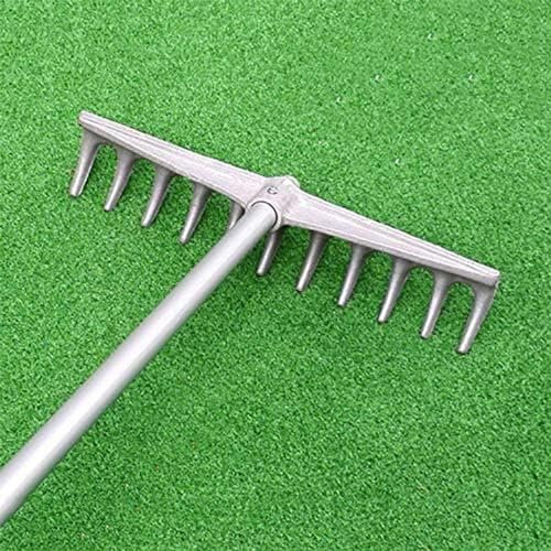 WJFLUCK Rastrillo de Trampa de Arena para Golf, rastrillo de Golf Totalmente de aluminiote y Que Ahorra Mano de Obra, rastrillo de jardín liviano Adecuado para Playa, Campos de Golf, Salto de Altura