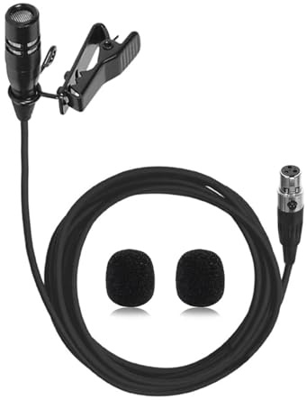XHXJCYS Lavalier-Ansteckmikrofon, unidirektionales Kondensatormikrofon, Supernierenmikrofon, kompatibel mit AKG Wireless Bodypack Transmitter System mit Mini XLR 3 Pin TA3F Stecker