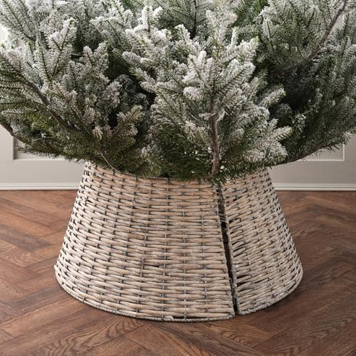 Lights4fun 57cm Weihnachtsbaumdecke Natur Weide Weihnachtsdeko Innen Weihnachtsdeko Grau Baumdecke Weihnachtsbaum Baumrock