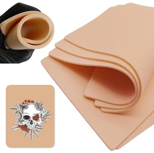 Unihuby 10Pcs 3mm Piel Sintética Tatuaje 3mm Tattoo Fake Skin
