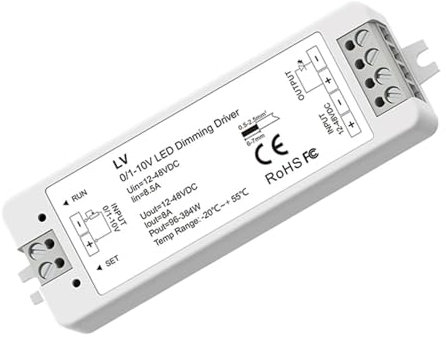 DL DL-L Decoder DMX512 a 4CH 0-10V 1-10V Convertitore di segnale DMX512 Dimmer 0-10V Segnale DMX 512 a 0-10V(LV 0-10V Dimmer)