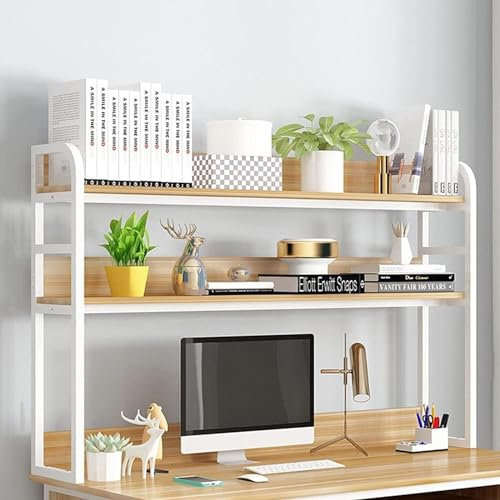 Schreibtisch Organizer, Desktop -Bücherregal -Mehrzweck -Holz -Arbeitsplatten -Buchhandel 3 -Tier -Desktop -Bücherregal Bücherregal