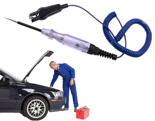 Sicherungstester Automobil, Auto Sicherungstester - Hochleistungs-Test-Lichtspannung 6-24V Circuit Tester,Probe Sicherungsstift mit verlängertem Federdraht -Elektromotor für Motorrad