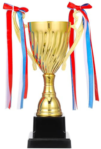 SHINEOFI Per Giochi Scolastici Metallo Coppa Premio Classico Base Stabile Design Moderno Colore Dorato Metallo Resistente