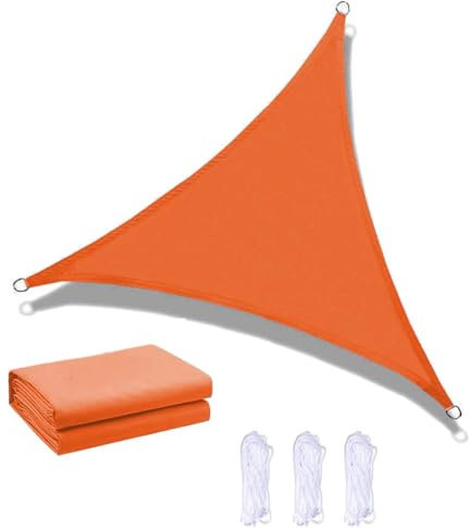 Vela Ombreggiante Triangolare,Tenda da Sole per Esterno, Impermeabile Protezione UV, per Giardino, Balcone, Terrazza Tenda a Vela,3,360X360X360CM