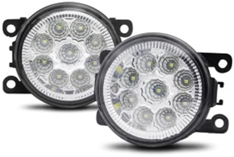 CMGGMKEZDP Pour Peugeot 308 2013 2014 2015 2016 2017 2018 Voiture Pare-Chocs Avant Bruit Lumière Jour Feu Brouillard Assemblage 30W H11 Feux de brouillard(LH blanc)