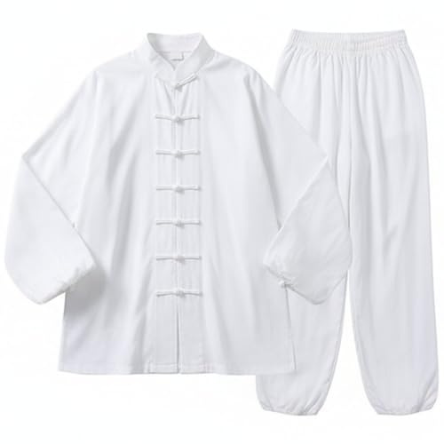 hzzsbu 1set Chinese Tai Uniform Traditional Uniform Training Cloth with Pants Taichi Performance Suit Set for Men Women