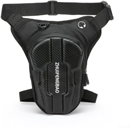 Borsa impermeabile da gamba per moto con imbottitura posteriore traspirante e scomparti multipli, cinghie regolabili in vita e gambe per una vestibilità sicura (C)