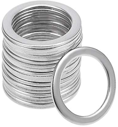 sourcing map 20 Stück Unterlegscheiben M8 10,5mm x 14mm x 0,8mm Flach Unterlegscheiben 304 Edelstahl Beilagscheiben für Schraube Bolzen