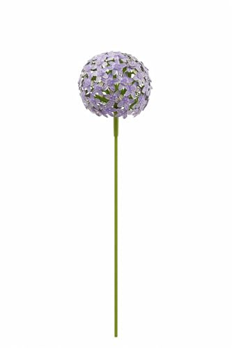 finehomegarden Metall | Gartenstecker | 16x16cm klein | Violett | Gartendeko | Rankhilfe Allium