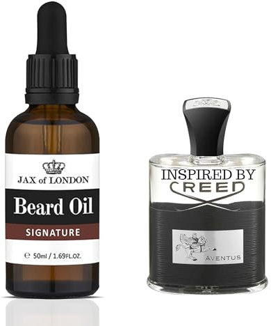 Jax of London Signature Beard Oil for Men 50ml, beard care oil, Beard growth oil for men, Consists of Vitamin E, Almond oil, Jojoba oil, Argan oil, Luxury scented beard oil, Men’s Cologne Fragrance