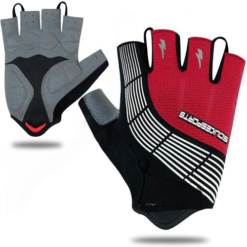 Souke Sports Road Cycling Gloves for Men Women Half Finger Padded for Bike