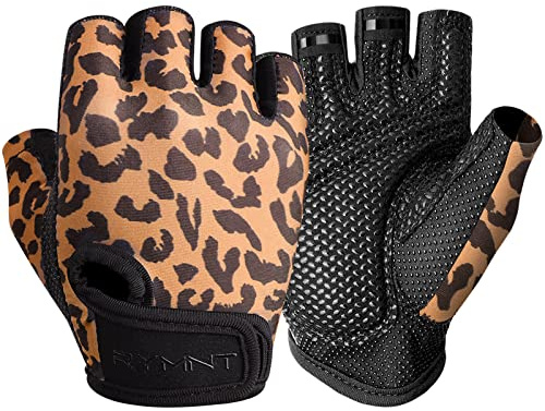 ZEROFIRE Workout Gloves for Women Men - Weight Lifting Gloves with Full Palm Protection & Extra Grip for Women Gym, Weightlifting, Weight Lift, Rowing, Exercise, Sport, Cycling.Leopard-Medium