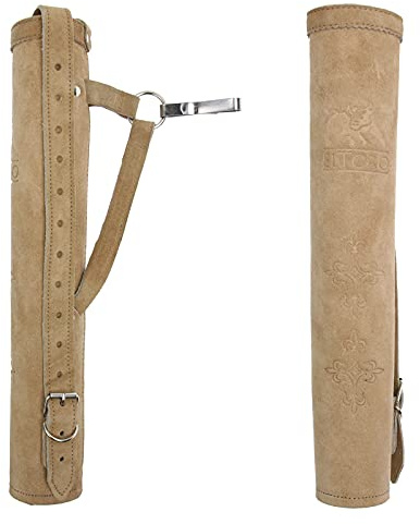 elTORO Wild Colorz Dual Seiten- & Rückenköcher | universeller Bogenschützen-Köcher aus Wildleder, für Rechts- & Linkshänder, Gürtelclip & Schultergurt, 43 cm