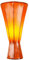 Jinjin Lampadaire oriental 40 cm Lampe en cuir Lampe au henné | Grandes lampes sur pied marocaines en métal, abat-jour en cuir | Décoration orientale du Maroc (Jinjin Orange)