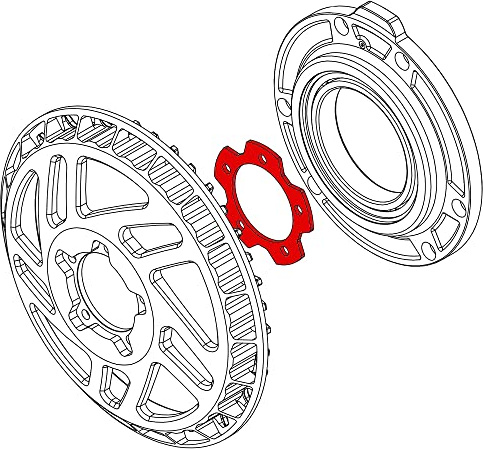 windmeile | Lekkie 2mm Spacer, Abstandshalter, für Bafang BBSHD, E-Bike, Pedelec