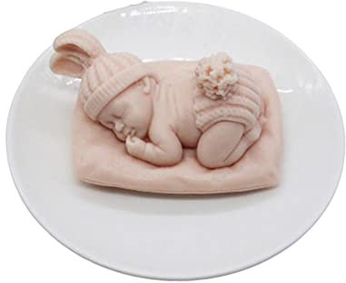 Chiyyak Molde de silicona 3D para bebé, diseño de bebé para moldear, fondant, chocolate, jabón, antiadherente, para manualidades, cupcakes, galletas, etc.