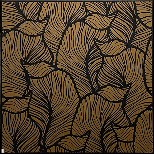 Paneele aus Polystyrol XPS, Deckenpaneele, 3D Wandpaneele, Styropor Dekoren, Decken Retro Vintage Wandverkleidung, 3mm dick - 50x50cm (4m²-16 Stück, Glamour V1 Gold)