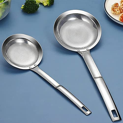 RZXBB Erdbeerblase Gittersieb,Schaumkelle Edelstahl,Fondue Sieb,Küchensieb Fein,Feines Sieb Schaumlöffel Für Filter Skims Fat Scum (33.3 * 11.2 cm)