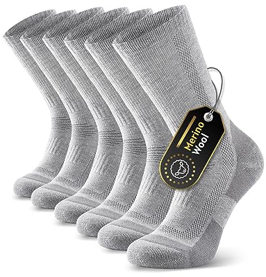 Ruixue Merino Wandersocken Herren & Damen, Outdoor Socken Trekkingsocken, Merinowolle Sportsocken Laufsocken Sneakersocken für Herren, Damen & Kinder[3 Paar]