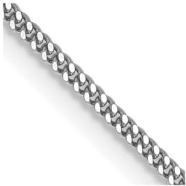 Panzerkette mit 14 Karat Weißgold, 1,3 mm, Schmuck für Damen, 56 cm, One Size, Gold Metall Weißes Gold, Kein Edelstein