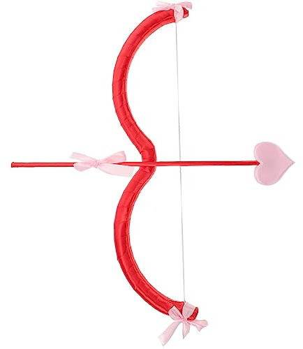 VALICLUD Amor-Pfeil- Und Bogen-Set Weihnachts-Amor-Stirnband Herz-Design Für Frauen Und Amor-Pfeil Amor-Zubehör Rot 45 cm. 2Cm