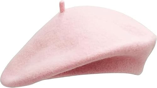 HAJRA® Adult Wool Beret Hat - French Style Classic Color Beret, Soft Warm Unisex Vintage Artist Hat Beanie