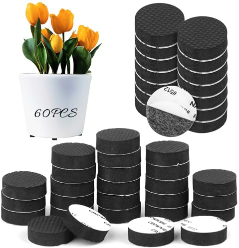 60 Stück Garden Unsichtbare Topffüße Blumentopf Füße für Blumenkübel, Garden Unsichtbare Topffüße für Alle Drinnen Draußen Blumentopf Möbelfüße, rutschfeste blumentopf