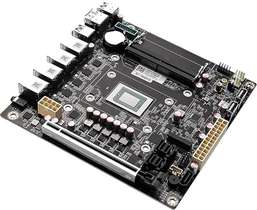 Carte mère NAS AMD Ryzen 7 8845HS Firewall VPN Routeur DIY 4 ports i226-V 2.5GbE LAN, 2 x DDR5, 2 x M.2 NVMe PCIe X16, 9 x SATA3.0, HDMI2.0 DP USB4 Type-C, ITX 17x17 cm