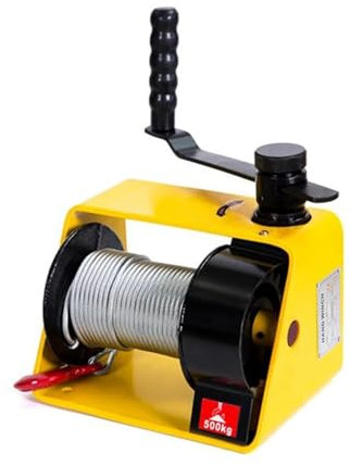 Anhängerwinde, Kettenzug mit Hebelzug, 250 kg Handwinde, selbstsicherndes Schneckentriebe, Schneckenwinde mit Bremse, robuster Traktor, kleiner manueller Kran mit Stahlseil und Haken für industrielle