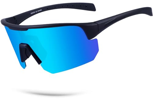 BangLong Fahrradbrille Polarisierte Sonnenbrille Herren Damen, UV400 Schutz Sportbrille für Schnelle, Lauf-, Rennrad Rad-, Biker-, MTB-Brille, Windschutzbrille Fahrrad.
