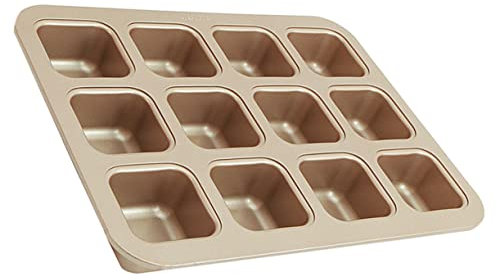 Amosfun Carbon Steel Square Baking Pan Non-Stick Small Baking Tray for Mousse Cakes Pastries Jellies Oven Microwave Refrigerator Safe
