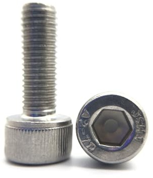 Muarted 2 Stück M7 x 10/12/20/25/30/40/50 mm Lange Rändelschrauben mit Kappe, Innensechskant, Kornkopf, Außengewinde, Vollgewinde, 1 mm Steigung(M7 x 30mm)