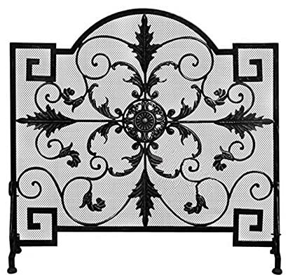 Fireplace Screen Guard, Parascintille Vintage per Stufa a Legna, parascintille per Tenda a Rete per focolare autoportante, Uso Interno per Interni, 89 × 22 × 86 cm